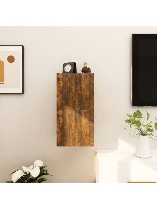 Nástěnné TV skříňky 2 ks kouřový dub 30,5 x 30 x 30 cm