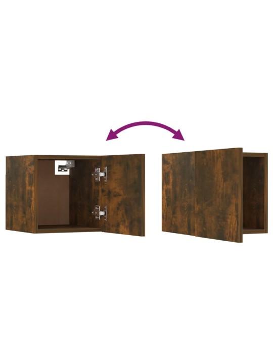 Nástěnné TV skříňky 2 ks kouřový dub 30,5 x 30 x 30 cm