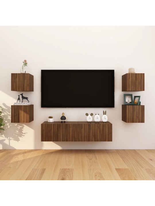 Nástěnná TV skříňka hnědý dub 30,5 x 30 x 30 cm