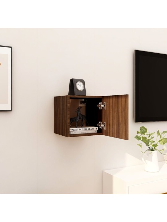 Nástěnná TV skříňka hnědý dub 30,5 x 30 x 30 cm
