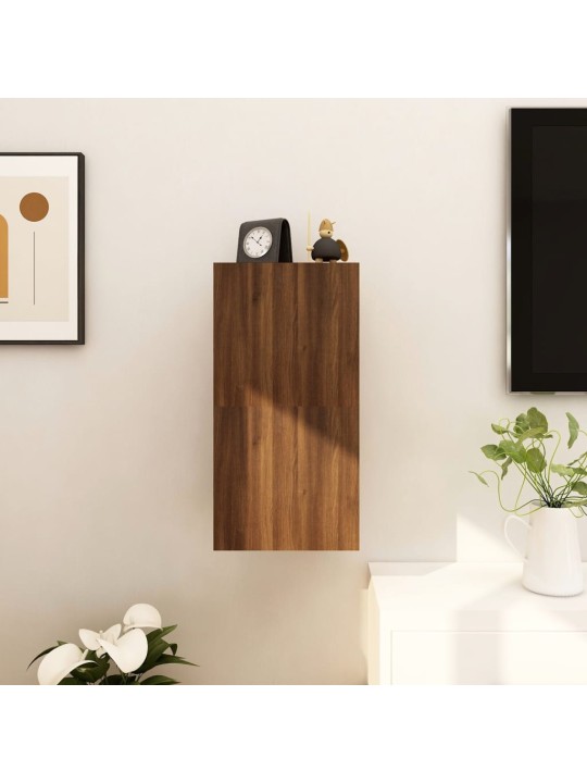 Nástěnné TV skříňky 2 ks hnědý dub 30,5 x 30 x 30 cm
