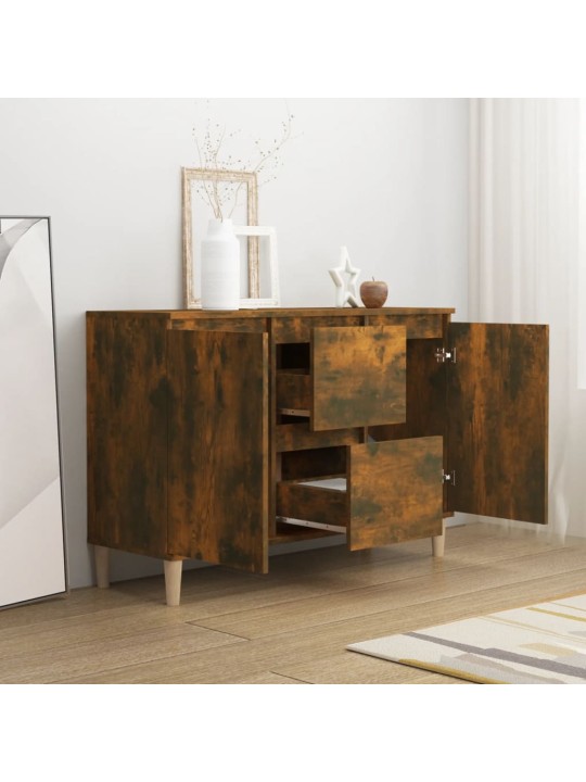 Příborník kouřový dub 101 x 35 x 70 cm kompozitní dřevo