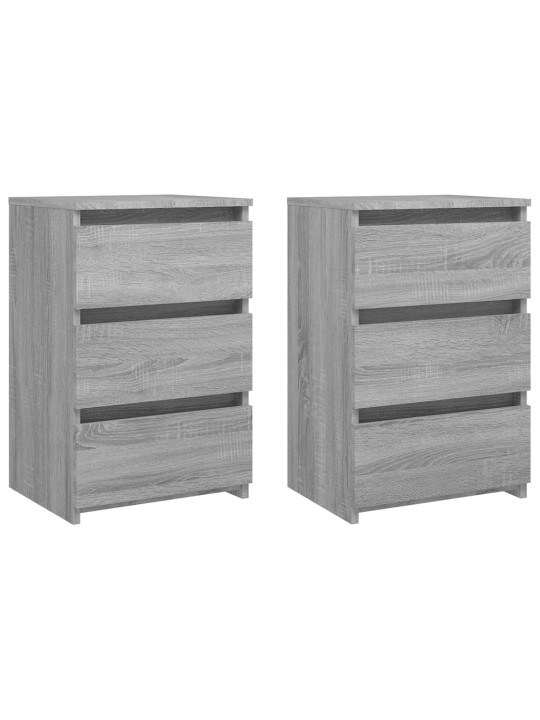 Noční stolky 2 ks šedé sonoma 40x35x62,5 cm kompozitní dřevo