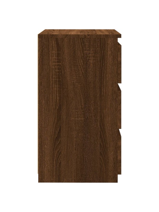 Noční stolky 2 ks hnědý dub 40 x 35 x 62,5 cm kompozitní dřevo