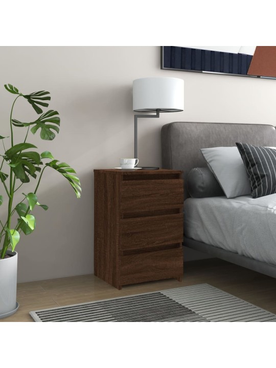 Noční stolky 2 ks hnědý dub 40 x 35 x 62,5 cm kompozitní dřevo