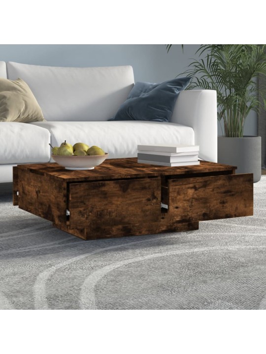 Konferenční stolek kouřový dub 90 x 60 x 31 cm kompozitní dřevo