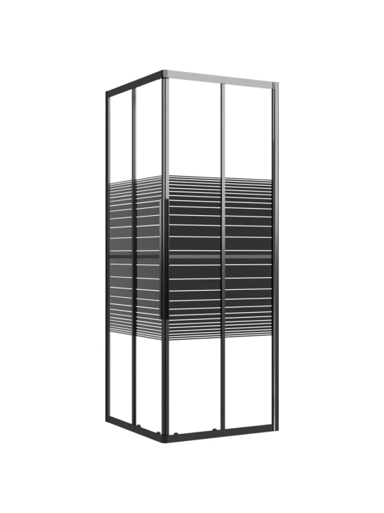 Sprchový kout s pruhovaným vzorem ESG 80 x 80 x 180 cm černý