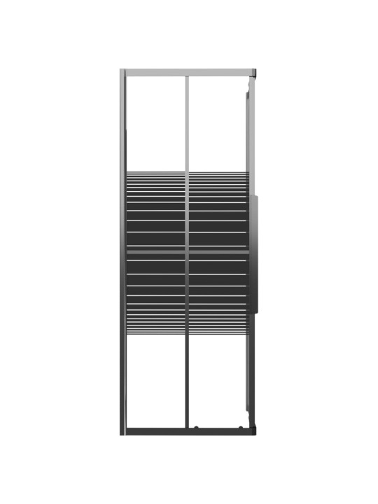 Sprchový kout s pruhovaným vzorem ESG 80 x 80 x 180 cm černý