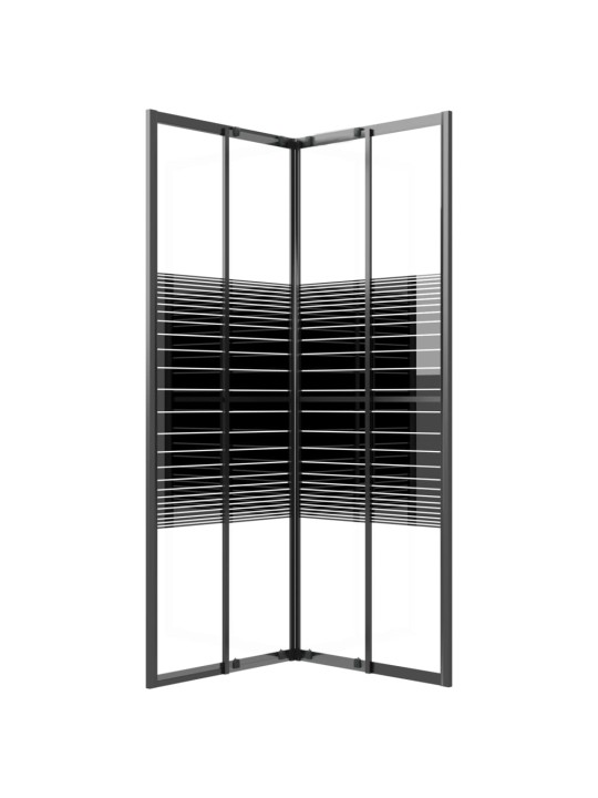 Sprchový kout s pruhovaným vzorem ESG 80 x 80 x 180 cm černý
