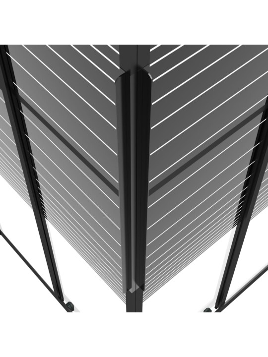 Sprchový kout s pruhovaným vzorem ESG 80 x 80 x 180 cm černý
