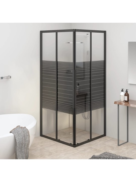 Sprchový kout s pruhovaným vzorem ESG 80 x 80 x 180 cm černý