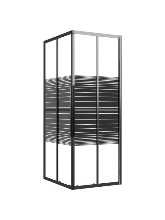 Sprchový kout s pruhovaným vzorem ESG 90 x 70 x 180 cm černý