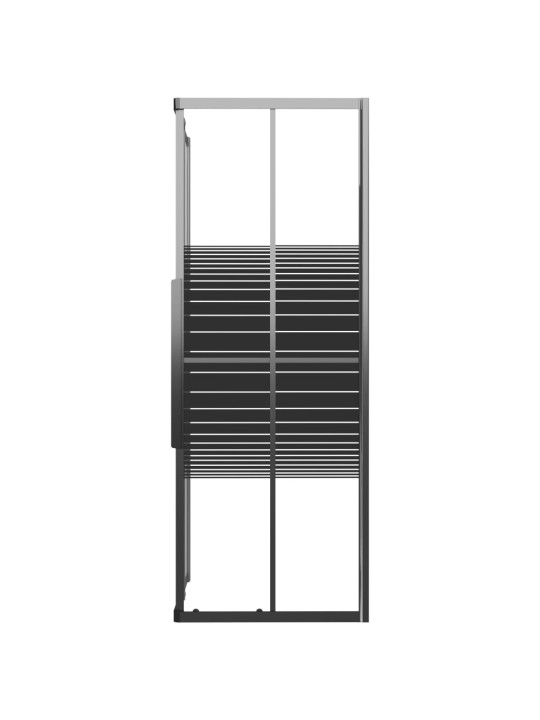 Sprchový kout s pruhovaným vzorem ESG 90 x 70 x 180 cm černý