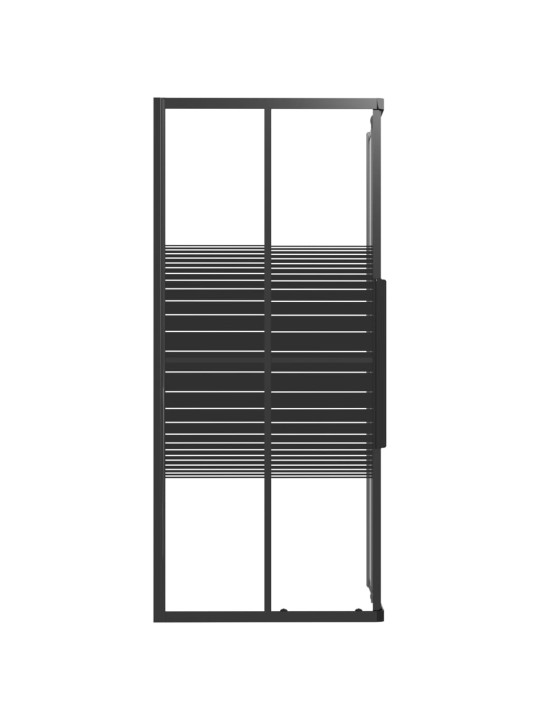 Sprchový kout s pruhovaným vzorem ESG 90 x 70 x 180 cm černý