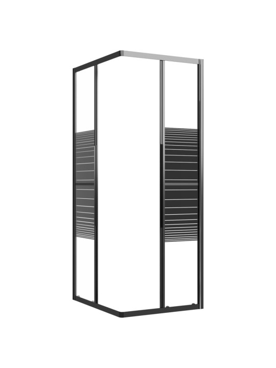 Sprchový kout s pruhovaným vzorem ESG 90 x 70 x 180 cm černý