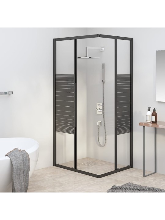 Sprchový kout s pruhovaným vzorem ESG 90 x 70 x 180 cm černý