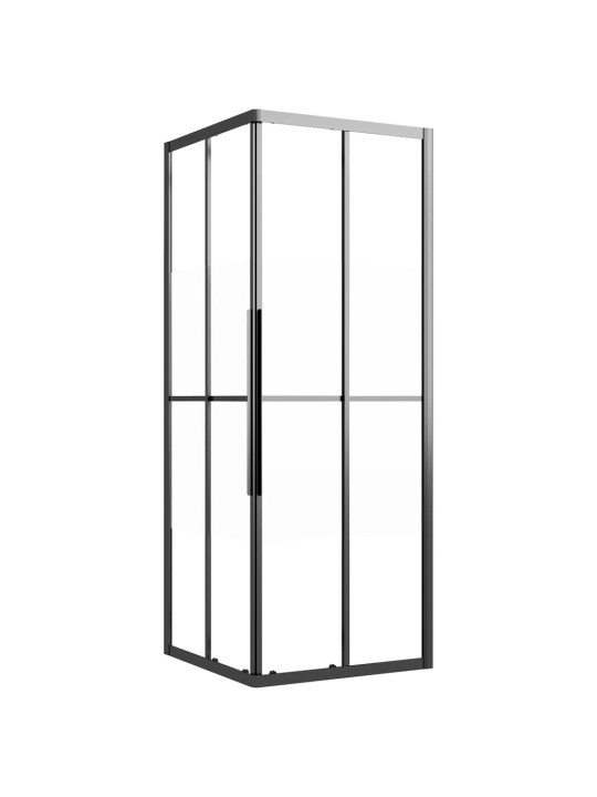 Sprchový kout napůl mléčné ESG 70 x 70 x 180 cm černý
