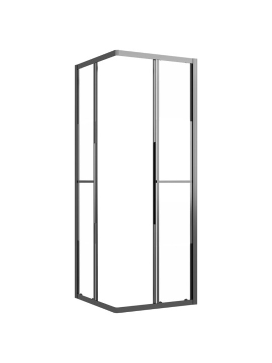 Sprchový kout napůl mléčné ESG 70 x 70 x 180 cm černý