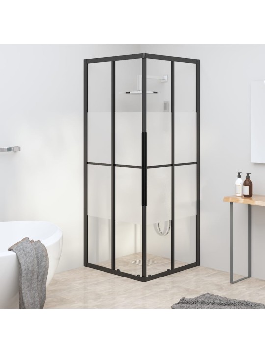 Sprchový kout napůl mléčné ESG 70 x 70 x 180 cm černý