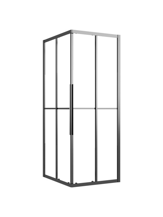 Sprchový kout napůl mléčné ESG 90 x 70 x 180 cm černý