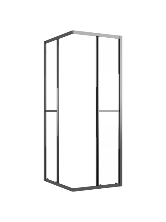 Sprchový kout napůl mléčné ESG 90 x 70 x 180 cm černý