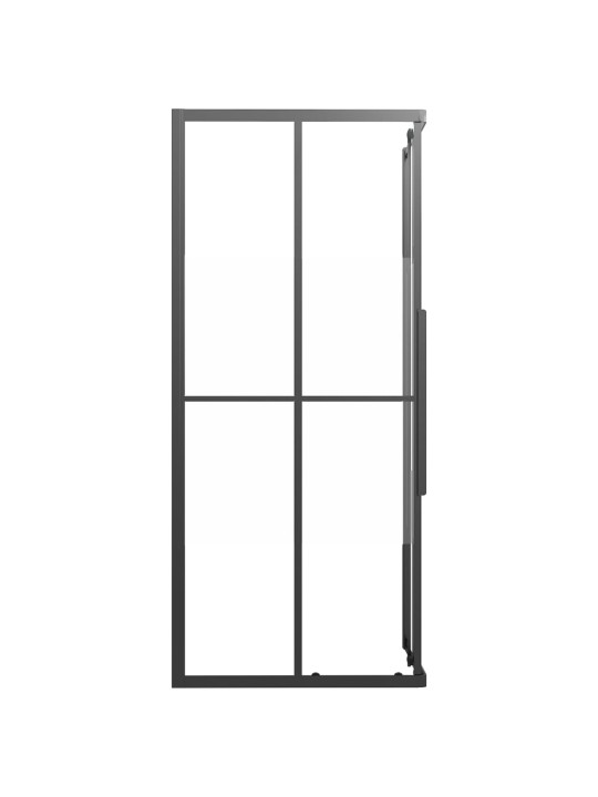 Sprchový kout napůl mléčné ESG 90 x 70 x 180 cm černý