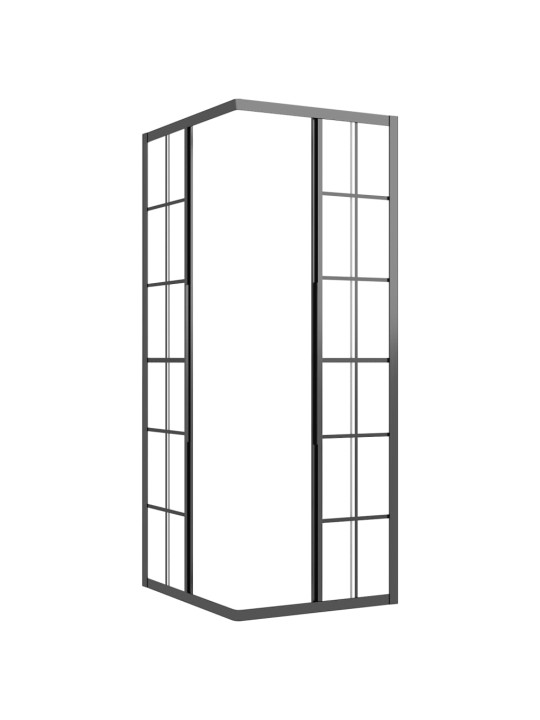Sprchový kout mléčné ESG 80 x 70 x 180 cm černý