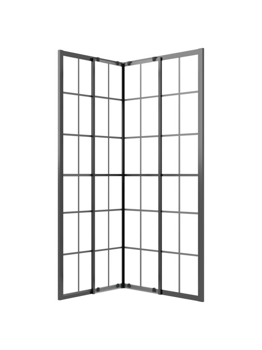 Sprchový kout mléčné ESG 80 x 70 x 180 cm černý