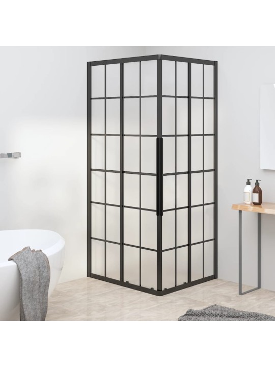 Sprchový kout mléčné ESG 80 x 70 x 180 cm černý