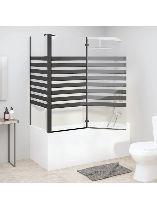 Vanová zástěna s pruhy 120 x 68 x 130 cm tvrzené sklo