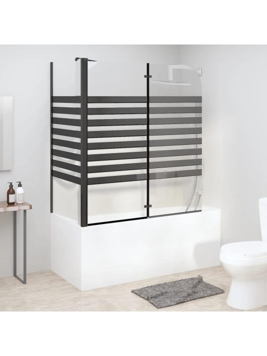 Vanová zástěna s pruhy 120 x 68 x 130 cm tvrzené sklo