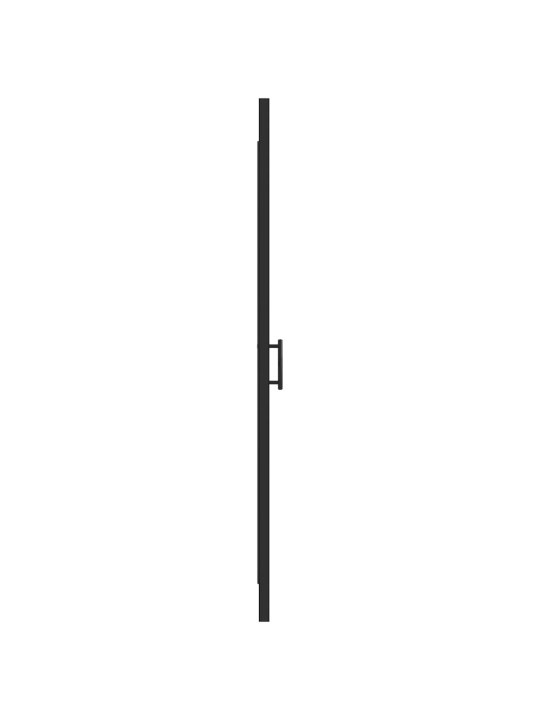Sprchové dveře 81 x 195 cm napůl mléčné tvrzené sklo černé