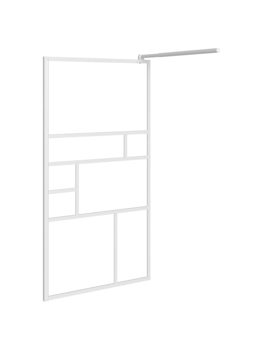 Zástěna do průchozí sprchy 100 x 195 cm ESG sklo bílá
