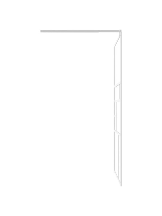 Zástěna do průchozí sprchy 100 x 195 cm ESG sklo bílá