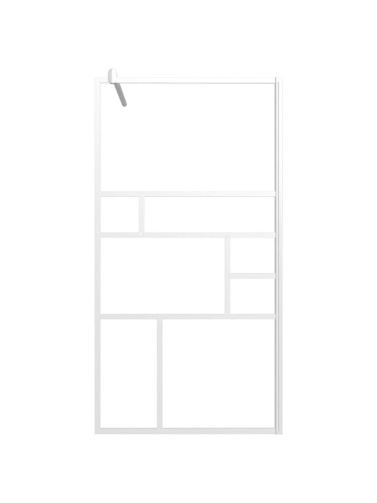 Zástěna do průchozí sprchy 115 x 195 cm esg sklo bílá