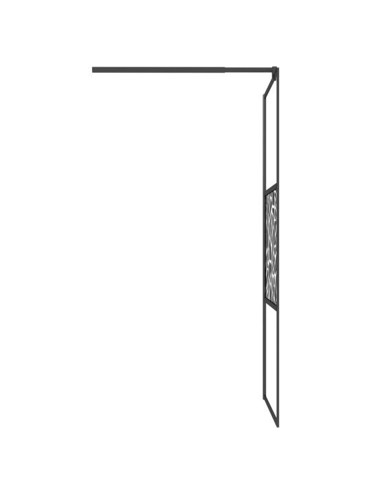 Zástěna do průchozí sprchy 90x195 cm esg / kamenný design černá
