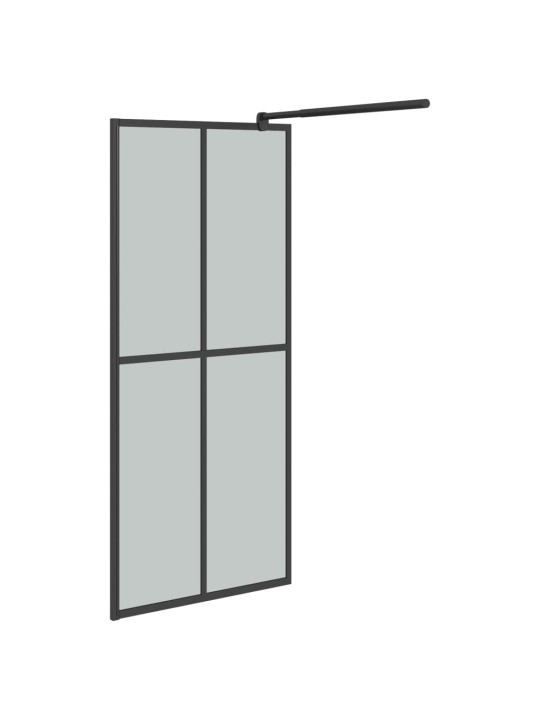 Zástěna do průchozí sprchy 80 x 195 cm tmavé tvrzené sklo