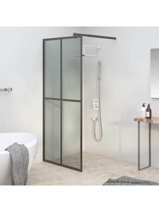 Zástěna do průchozí sprchy 80 x 195 cm tmavé tvrzené sklo