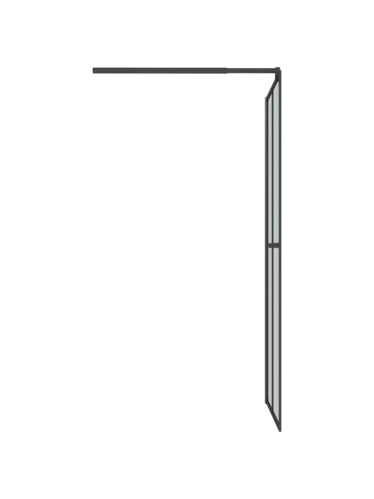 Zástěna do průchozí sprchy 90 x 195 cm tmavé tvrzené sklo