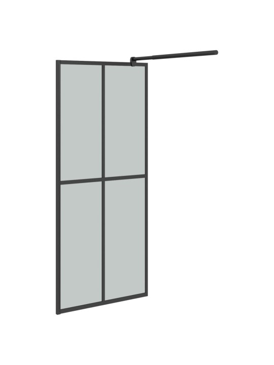 Zástěna do průchozí sprchy 90 x 195 cm tmavé tvrzené sklo