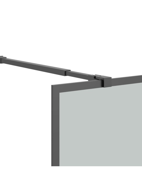 Zástěna do průchozí sprchy 90 x 195 cm tmavé tvrzené sklo