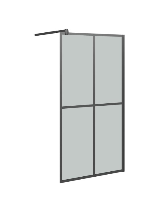 Zástěna do průchozí sprchy 100 x 195 cm tmavé tvrzené sklo