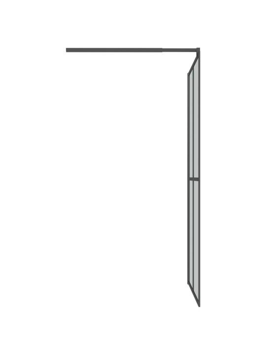 Zástěna do průchozí sprchy 100 x 195 cm tmavé tvrzené sklo