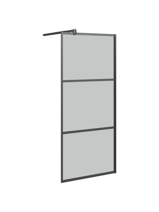 Zástěna do průchozí sprchy 80 x 195 cm tmavé esg sklo černá
