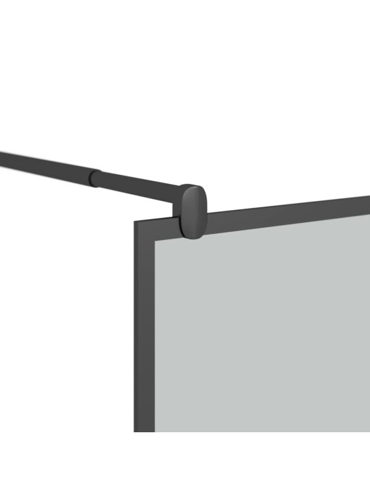 Zástěna do průchozí sprchy 90 x 195 cm tmavé esg sklo černá