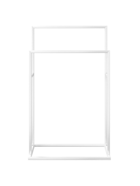 Volně stojící stojan na ručníky bílý 48 x 24 x 78,5 cm železo