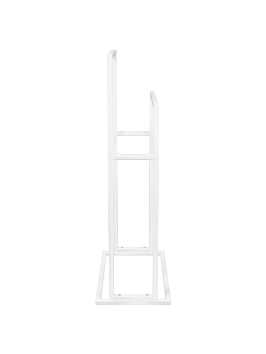 Volně stojící stojan na ručníky bílý 48 x 24 x 78,5 cm železo
