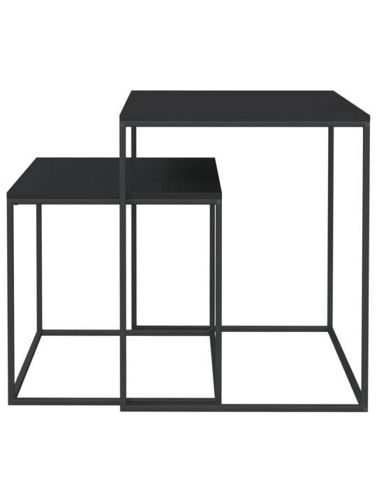 Set konferenčních stolků 2 ks kompozitní dřevo a kov