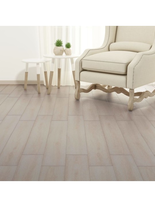 Samolepicí PVC podlahová prkna 2,51 m² 2 mm dub klasický bílý