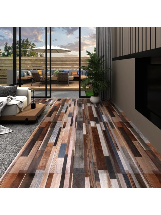 Samolepicí PVC podlahová prkna 2,51 m² 2 mm vícebarevná